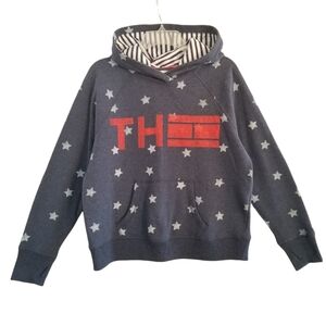 Tommy Hilfiger Sport Hoodie Medium Stars Stripes Hooded Sweatshirt